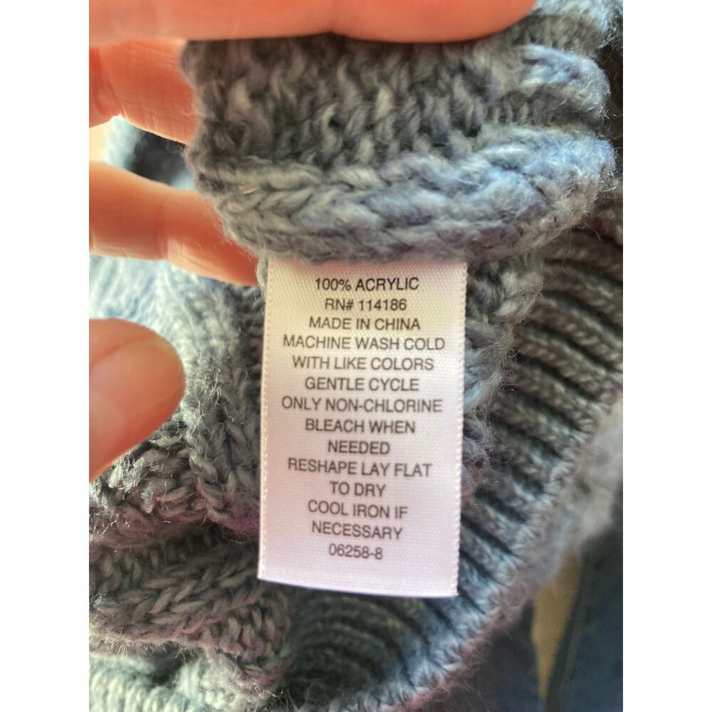 Arizona Blue Cropped Pullover Sweater, Size L - Picture 5 of 6